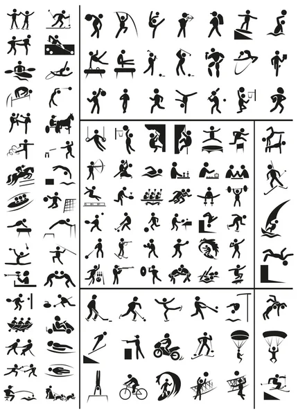 Bir beyaz spor simgeleri çeşitli