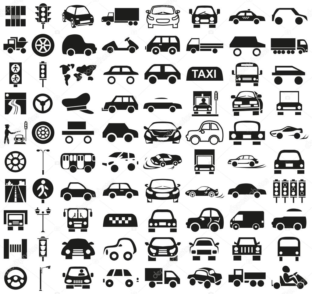 Car Icons Big Set Vector Vehicles Illustration Royalty Free SVG, Cliparts,  Vectors, and Stock Illustration. Image 58812891.