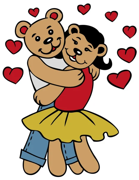 Медведи любви — стоковый вектор