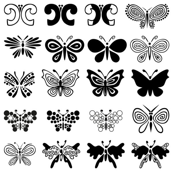 Butterfly ornament — Stock Vector