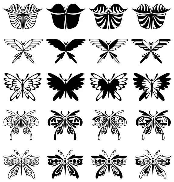 Papillon à motifs — Image vectorielle