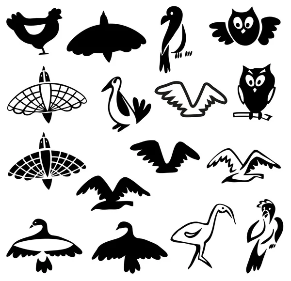 Stylized birds — Stock Vector