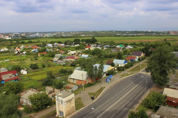 Widok z góry miasto — Zdjęcie stockowe