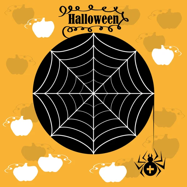 Teias de aranha halloween — Vetor de Stock