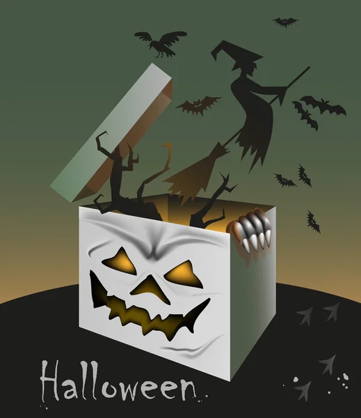 Presente no Halloween — Vetor de Stock