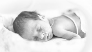 Premature newborn  baby girl clipart