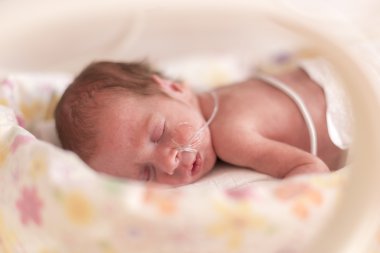 Premature newborn  baby girl clipart