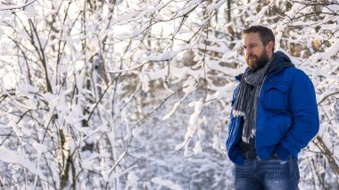 pensive bearded man clipart