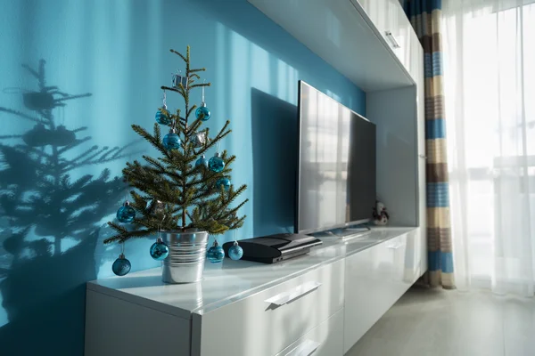 küçük Noel ağacı dekore edilmiştir.