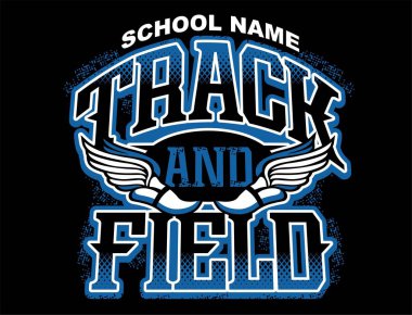 Okul, üniversite ya da lig sporları için kanatlı ayaklı koşu takımı tasarımı