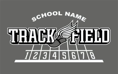 Okul, üniversite ya da lig sporları için kanatlı ayaklı koşu takımı tasarımı