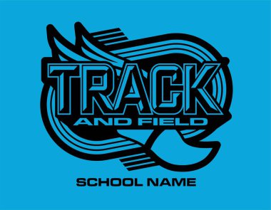 Okul, üniversite ya da lig sporları için kanatlı ayaklı koşu takımı tasarımı