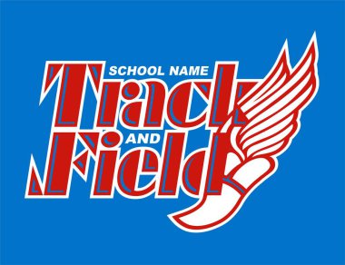 Okul, üniversite ya da lig sporları için kanatlı ayaklı koşu takımı tasarımı