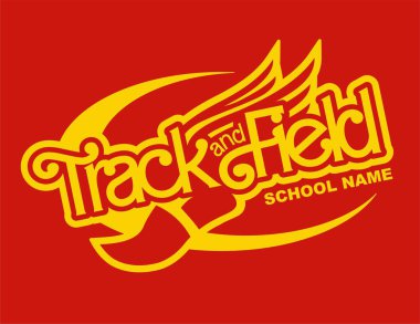 Okul, üniversite ya da lig sporları için kanatlı ayaklı koşu takımı tasarımı