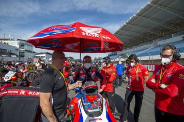 N91 Leon haslam gbr honda cbr1000 rr-r takım hrc Estoril, Portekiz, İtalya, 18 Ekim 2020 - LM / Otto Moretti 