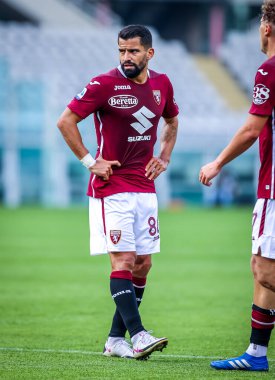 Torino FC takımından Tomas Rincon, Torino FC ile Cagliari Calcio arasındaki Serie A 2020 / 21 karşılaşmasında 18 Ekim 2020 - Fotoğraf Fabrizio Carabelli / LM