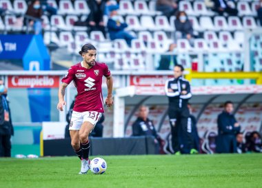 Torino FC takımından Rodriguez Ricardo, Torino FC ile Cagliari Calcio arasında 18 Ekim 2020 'de Torino, Torin' de oynanan 2020 / 21 karşılaşmasında - Fotoğraf Fabrizio Carabelli / LM