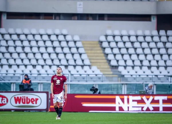 Andrea Belotti Torino Ből Torino Cagliari Calcio Közötti 2020 Serie — Stock Fotó