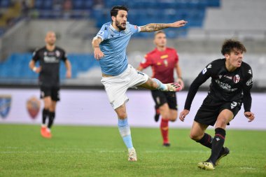 ROME, ITALY - 24 Ekim: Luis Albertoof SS Lazio, SS Lazio ve Bologna FC arasında 24 Ekim 2020 'de Roma' da oynanan İtalya Serie A futbol maçında gol attı.