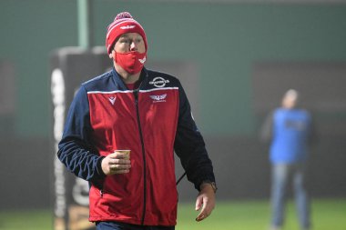 Glenn Delaney (baş antrenör Scarlets rugby) Benetton Treviso ile Scarlets Rugby maçında Treviso, İtalya 'daki Stadio Comunale di Monigo' da, 23 Ekim 2020 - LM / Ettore Griffoni