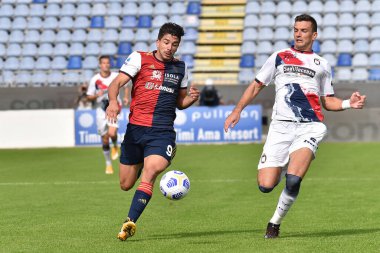 Giovanni simeone of cagliari calcio when Cagliari Calcio vs FC Crotone at the Sardegna Arena in cagliari, Italy, 25 Ekim 2020 - LM / Luigi Canu