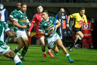 Luca sperandio (treviso) Benetton Treviso ve Scarlets Rugby maçında Treviso, İtalya 'daki Stadio Comunale di Monigo' da, 23 Ekim 2020 - LM / Ettore Griffoni