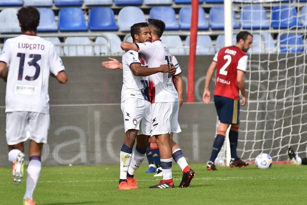 Junior Messias Crotone Felicidad Celebración Después Anotar Gol Durante Cagliari — Foto de Stock