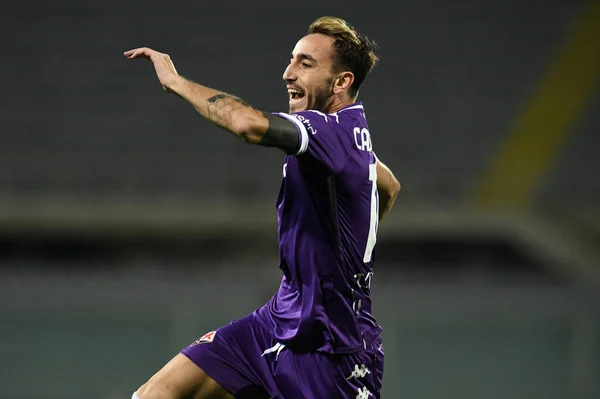 Gaetano Castrovilli Acf Fiorentina Celebra Después Anotar Gol Durante Acf — Foto de Stock