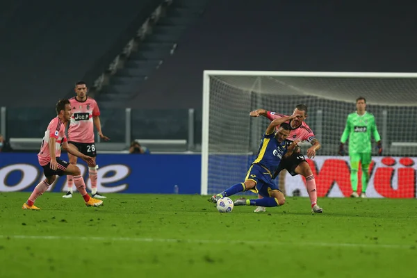 Leonardo Bonucci Juventus Durante Juventus Hellas Verona Allianz Stadium Turín —  Fotos de Stock