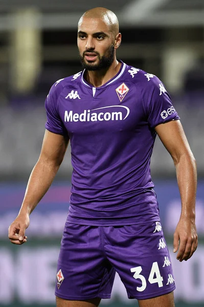 Sofyan Amrabat Acf Fiorentina Acción Durante Acf Fiorentina Udinese Calcio — Foto de Stock