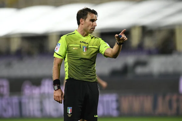 Francesco Fourneau Arbitro Durante Partita Durante Acf Fiorentina Udinese Calcio — Foto Stock