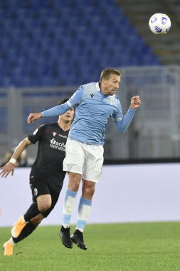 ROME, ITALY - 24 Ekim: SS Lazio 'dan Lucas Leiva 24 Ekim 2020' de İtalya 'nın başkenti Roma' da SS Lazio ve Bologna FC arasında oynanan Serie A futbol karşılaşmasında