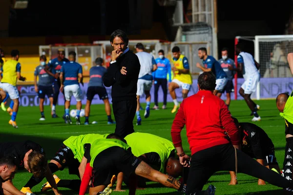 Filippo Inzaghi Trener Benevento Podczas Benevento Calcio Ssc Napoli Ciro — Zdjęcie stockowe