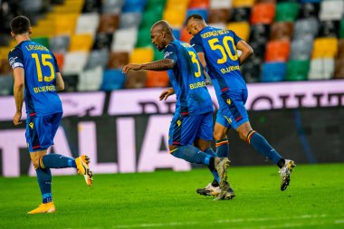 Samir de souza santos (Udinese calcio), Udinese Calcio ile Parma Calcio 1913 yılındaki Friuli - Dacia Arena stadyumunda 18 Ekim 2020 - LM / Alessio Marini maçında gol attıktan sonra kutluyor.