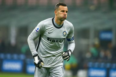 Samir handanoviç (fc inter) FC Parma Calcio 'ya karşı 1913 yılında İtalya' nın Milano kentindeki Giuseppe Meazza San Siro Stadyumu 'nda, 31 Ekim 2020 - LM / Luca Rossini