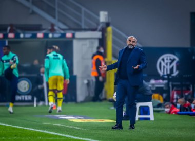 31 Ekim 2020 tarihinde İtalya 'nın Milano kentindeki San Siro Stadyumu' nda oynanan FC Internazionale-Parma Calcio maçında Parma Calcio 'nun baş antrenörü Fabio Liverani - Fotoğraf Fabrizio Carabelli / LM