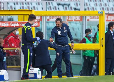 Torino FC teknik direktörü Marco Giampaolo ve SS Lazio baş antrenörü Simone Inzaghi Serie A 2020 / 21 karşılaşmasında Torino FC ile SS Lazio arasındaki Olimpico Grande Torino Stadyumu, İtalya - Fotoğraf: Fabrizio Carabelli / LM