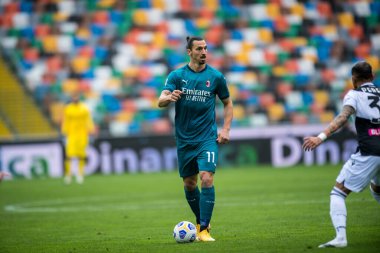 İtalya 'nın Udine kentindeki Dacia Arena Friuli Stadyumu' nda Udinese maçında (ac milan) zlatan ibrahimovic (ac milan) - LM / Alessio Marini