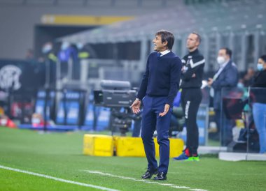FC Internazionale baş antrenörü Antonio Conte Serie A 2020 / 21 karşılaşmasında FC Internazionale ile Parma Calcio arasında 31 Ekim 2020 tarihinde San Siro Stadyumu, İtalya - Fotoğraf Fabrizio Carabelli / LM