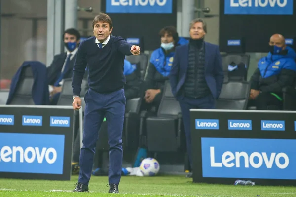 Hlavní Trenér Antonio Conte Inter Během Internazionale Parma Calcio 1913 — Stock fotografie