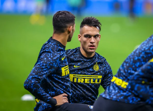 Lautaro Martnez Internazionale Durante Partida Série 2020 Entre Internazionale Parma — Fotografia de Stock