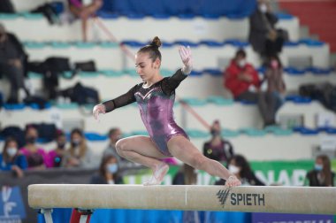 Angela Andreoli (Brixia Brescia) Artistik Jimnastik sırasında - İtalyan Serie A Finale Six - Cumartesi - Jimnastik Napoli, İtalya, 21 Kasım 2020 - Fotoğraf: LM / Filippo Tomasi