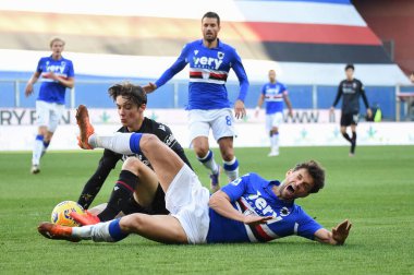 Aaron Hickey (Bologna), BARTOSZ BERESZYNSKI (Sampdoria vs Bologna) - İtalyan futbol takımı Serie A match in Genova, İtalya, 22 Kasım 2020 - Fotoğraf: LM / Danilo Vigo