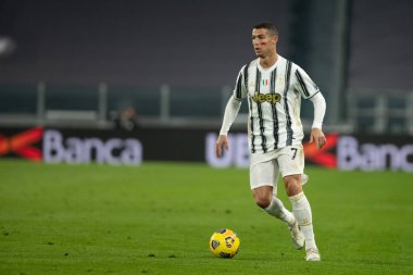 Juventus Fc takımından Cristiano Ronaldo Juventus FC, Cagliari Calcio 'ya karşı - İtalyan futbol serisi A karşılaşması Torino, İtalya - 21 Kasım 2020
