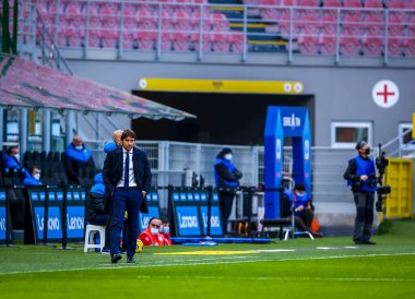 FC Internazionale 'nin baş antrenörü Antonio Conte, 22 Kasım 2020' de San Siro Stadyumu 'nda FC Internazionale ile Torino FC arasında oynanan 2020 / 21 karşılaşmasında - Fotoğraf: FCI / Fabrizio Carabelli / LM