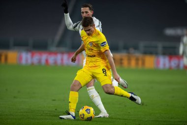 Cagliari Calcio Fc 'den Razvan Marin Juventus FC' ye karşı Cagliari Calcio - İtalyan futbol serisi A maçı Torino, İtalya, 21 Kasım 2020 - Fotoğraf: LM / Alessio Morgese