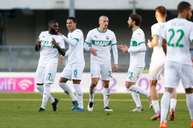 Jeremie Boga (US Sassuolo Calcio), Hellas Verona - İtalyan futbol takımı Serie A maçında gol attıktan sonra 22 Kasım 2020 - Fotoğraf: LM / Francesco Scaccianoce