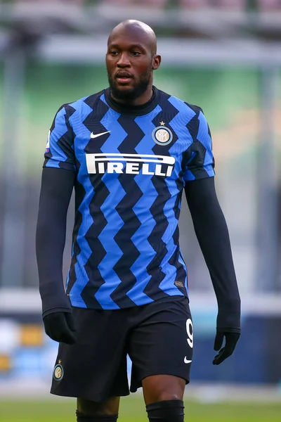 Romelu Lukaku Inter Durante Internazionale Torino Partido Serie Fútbol Italiano — Foto de Stock