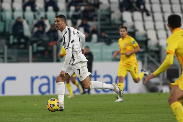 Cristiano Ronaldo Juventus Durante Juventus Cagliari Calcio Partida Série Futebol — Fotografia de Stock