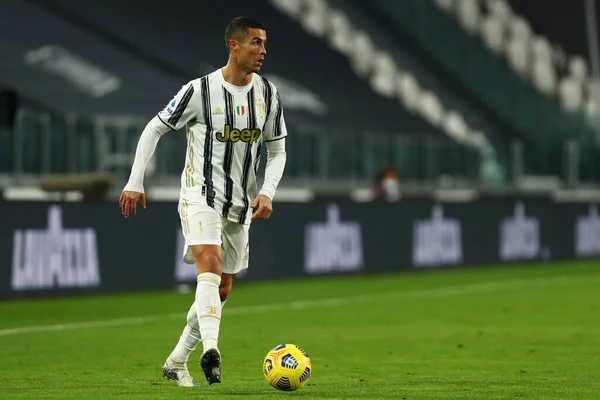 Cristiano Ronaldo Della Juventus Durante Juventus Cagliari Calcio Partita Serie — Foto Stock